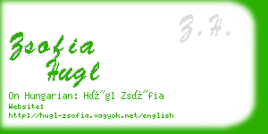 zsofia hugl business card